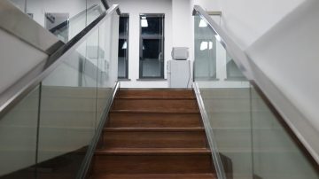 Glass Railings on Stairs