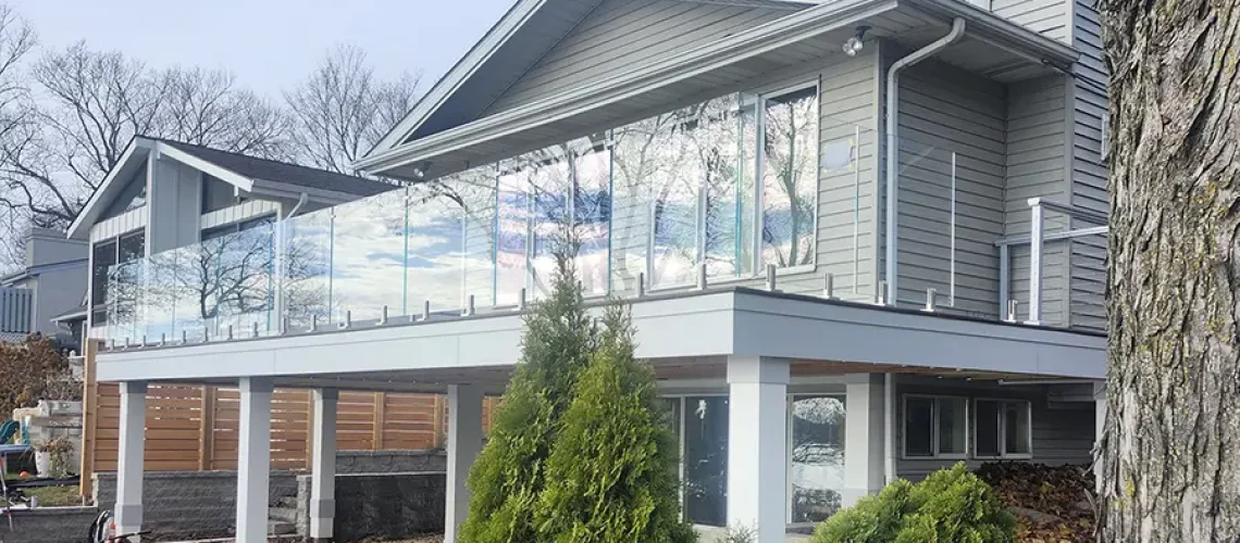 Exterior Glass Railing Glass and Mirror Minnesota
