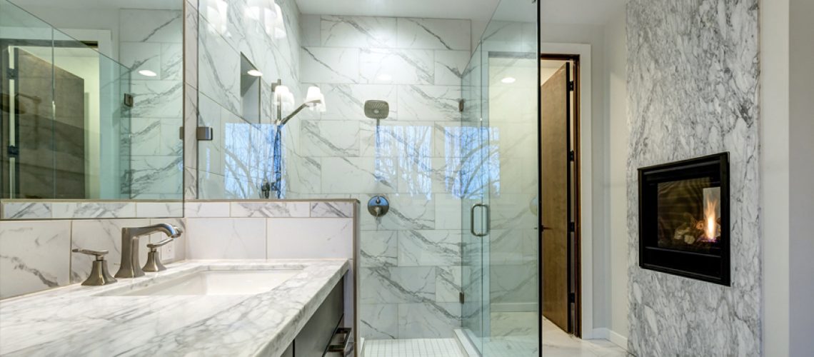 Glass and Mirror Minnesota Shower Feature