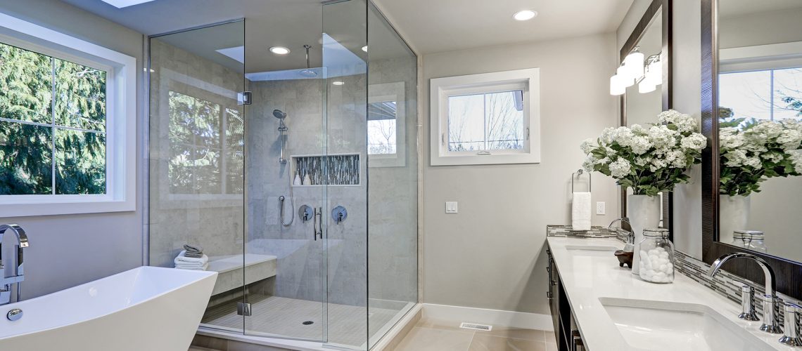 Glass and Mirror Shower